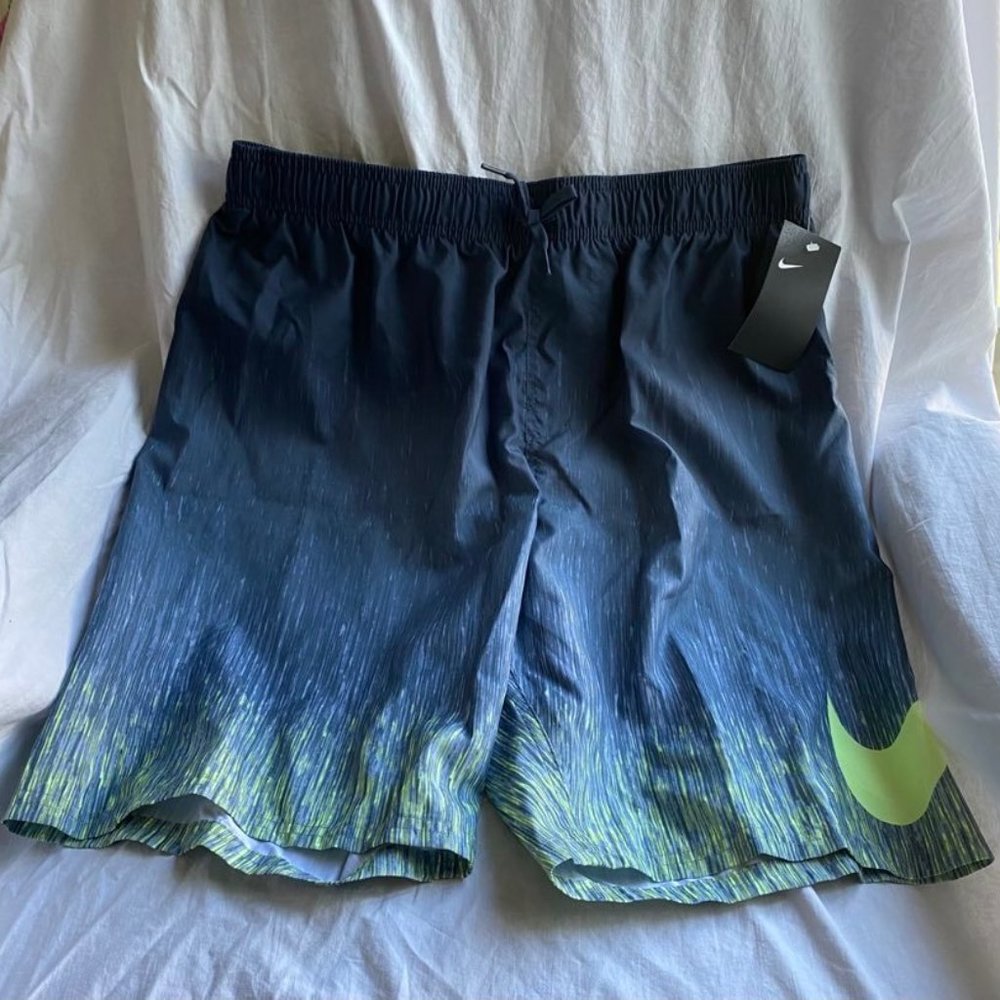 Nike Men's Large Swim Suit NWT,  Grey with Yellow